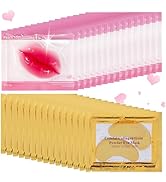 TITIMORE 30 Piece Collagen Crystal Eye Mask & Lip Mask Set, 24K Gold Gel Eye Mask Moist