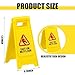 Relaxweex 24 Pcs 12 Pcs Tiny Wet Floor Sign Yellow Warning Mini Traffic Sign Plastic Street Caution No Parking Kit Safety Education Toy (Caution Wet Floor)