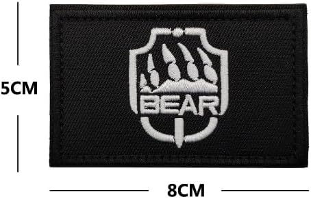 4pc Escape from Tarkov USEC & Bear Embroidered Fastener with Hook and Loop Backing Patch Military Tactical Badges Applique Embroidery Patches