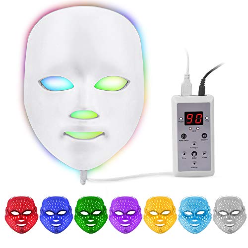 Meifuly 7 Colors Light Mask, Home Light T Herapy Facial Mask (7 Colors) #TOP7
