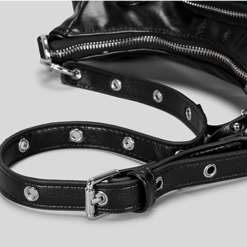Image of Shoulder Purse for Women, Leather Women's Handbag Y2k Aesthetic Coquette Shoulder Bag Hobo Punk Trendy Ladies Purse