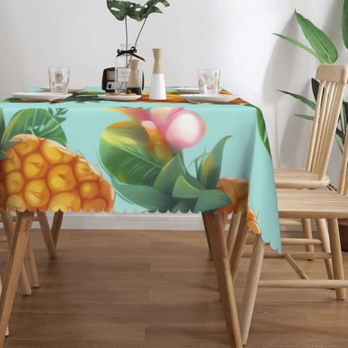 Nappe rectangulaire ananas tropical 137x183 cm décoration de table rustique chic - 4