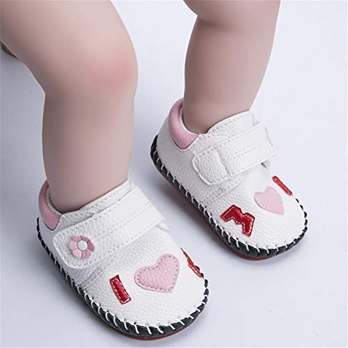 Image of HsdsBebe Baby Boys Girls Pu Leather Hard Bottom Walking Sneakers Toddler Rubber Sole First Walkers Infant Cartoon Slippers Crib Shoes