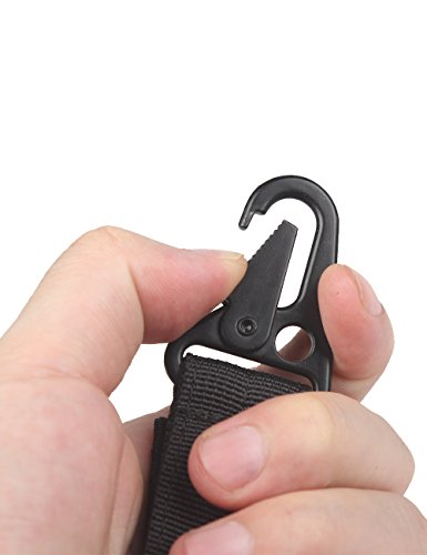XTACER Tactical Molle Key Ring Gear Keeper Snap Secure Belt Keychain (Black)