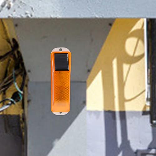 Luces de advertencia solar intermitentes con carga automatica y resistencia para patio exterior 6