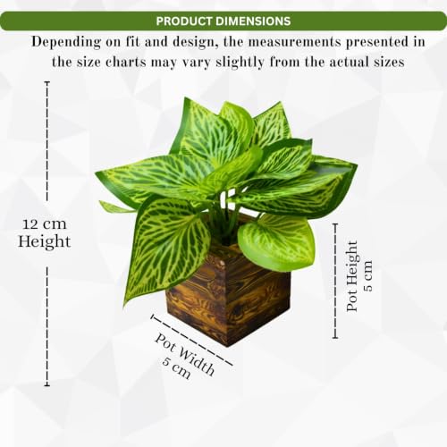 Image of DecoreBugs Artificial Real Touch Flower Plant with Pot (Pack of 2), 16 cm Height, Decorative Faux Floral Plant for Home, Office, Living Room, Bedroom, Table & Shelf Decor