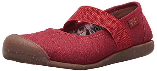 KEEN Women's Sienna Mj Canvas Hiking Shoe, Red Dahlia, 8.5 M US