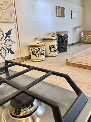 Hand-Painted Italian Ceramic Canister Set for Kitchen Storage - Tuscan Art Jars for Salt, Sugar, and Condiments - Image 3