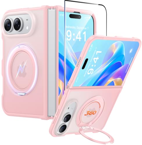 Image of FNTCASE for Phone Ultra /Phone fold Case with 360 Spin Magnetic Stand Pink