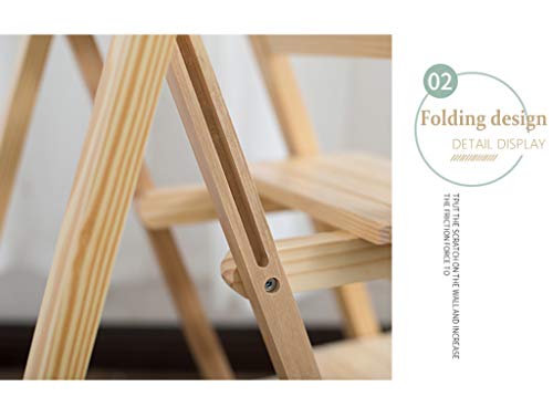 Taburete de escalera de madera portátil para solucionar problemas de espacio 4