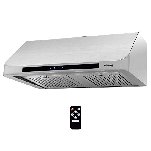 30 Under Cabinet Range Hood, GASLAND Chef 450 CFM Kitchen Hood with LED Lights, 3 Speed fan