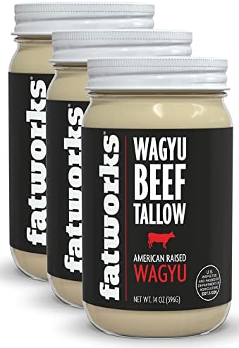 Fatworks 100% American Wagyu Tallow, 14 oz, 3 Pack