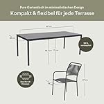 Mandalay Verona Gartenmöbel-Set Aluminium Schieferoptik
