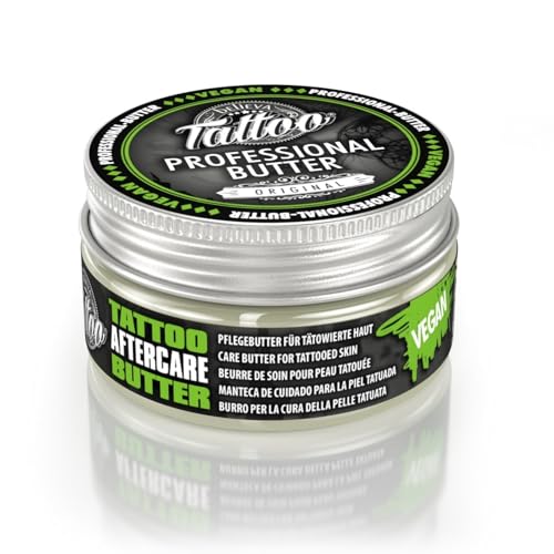 Believa Tattoo crema de mantequilla profesional - Mantequilla vegana para el cuidado del tatuaje (25ml)