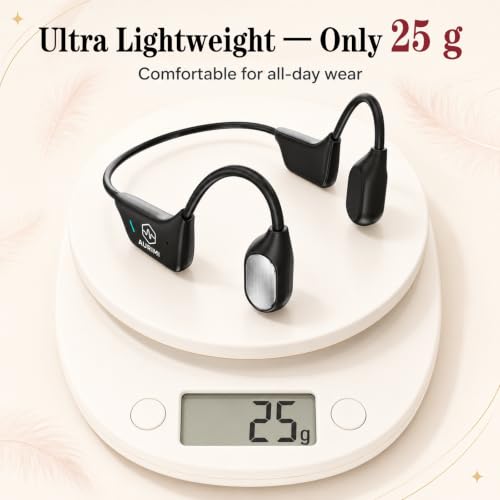 Image of Aurimi Bone Conduction Sound Amplifier, Open Ear Design | Bone Conduction Hearing Amplifier, Ultra Lightweight 25 g, Up to 10 Hours of Use, Magnetic Charging, No Bluetooth