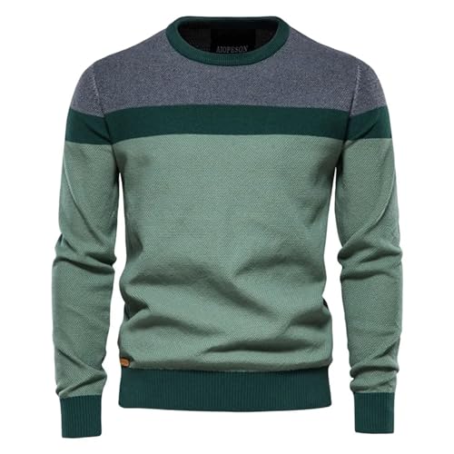 Men's Slim Fit Cotton Sweater Lightweight Crewneck Long Sleeve Knit Jumper Business Casual Work Tops for Fall Winter4