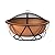 Fire Sense 62241 Fire Pit Barzelonia Copper-Look Wood Burning Lightweight Portable Outdoor Firepit Backyard Fireplace Camping Bonfire Included Screen Lift Tool & Cooking Grate - Round - 26"