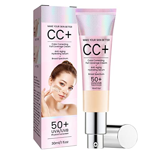 Protección solar, corrector natural, resistente al agua, sin maquillaje, hidratante, piel hidratante, base de cobertura completa, hidratante, definir rizos (A, talla única)