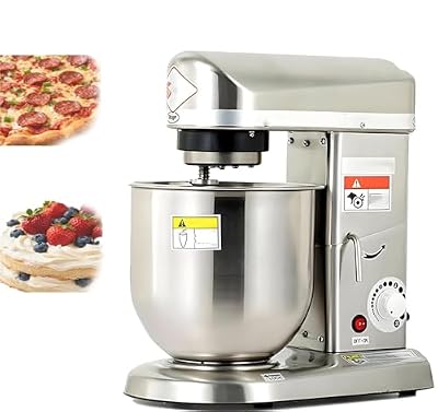 Commercial Food Mixer,Multifunction Blender,Electric Stand Mixer,3 Speeds Adjustable,With Egg Beater,Beater and Dough Hook,Commercial Kitchen Cake Mixer,For Cookie,Cake,Bread Baking StainlessSteel-10L