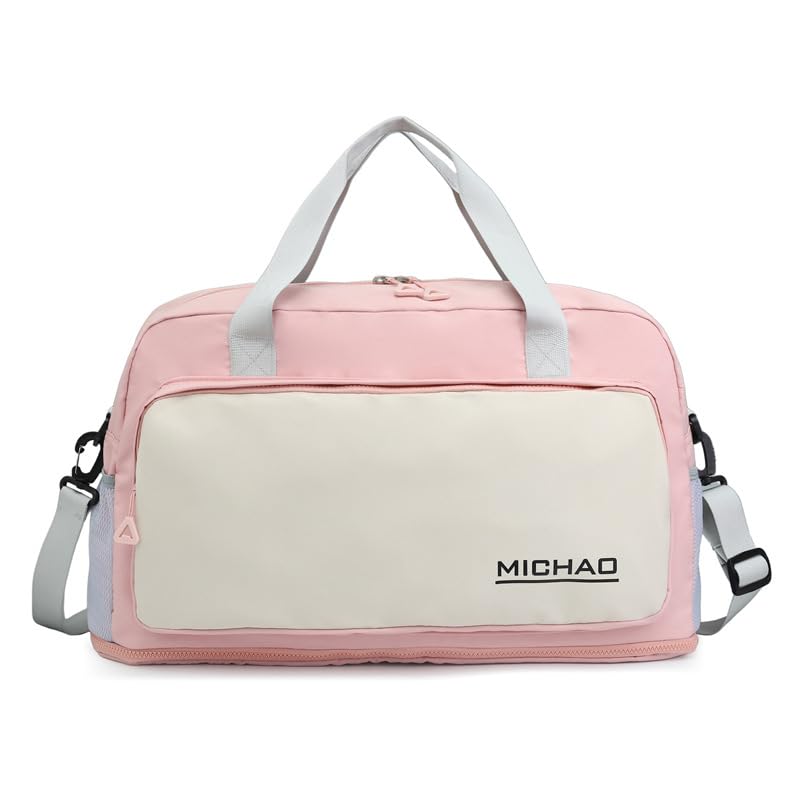 Furn Aspire Wet-Dry Separation, Extendable Unisex Black Travel and Fitness Bag (20-35L), Sling Design, Large Capacity,Multiple Pockets Durable Ideal for Yoga, Swimming, and Sports. (Pink)-image-25