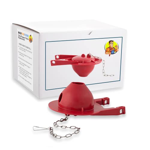 Nick the Fixer 3 Inch Toto Rubber Toilet Flapper Replacement - Toilet Valve and Flapper for G Max - Toilet Stopper Flapper with Chain and Hook - Easy Install Toilet Bowl Flapper Replacement