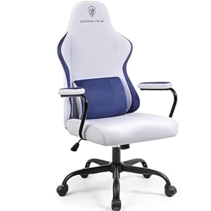 Dowinx Gaming stoel voor kinderen, armleuningen, gamingstoel, bureaustoel, ergonomisch design, computer-gamingstoel, verstelbare stoel, stille wielen