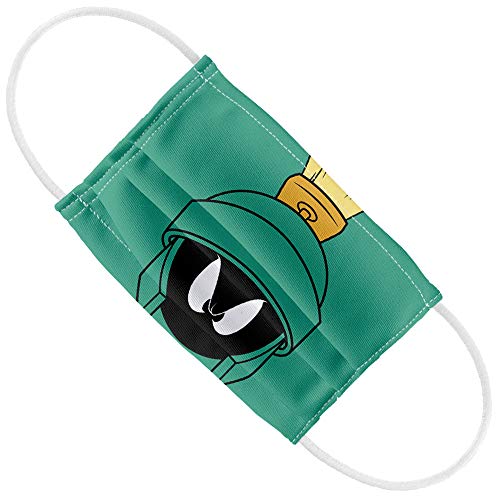 Popfunk Looney Tunes Kids Marvin Face 1-Ply Reusable Face Mask Covering with Adjustable Nose Wire