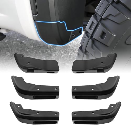 Klutchtech Mud Flap Delete Fit for GMC Sierra 1500 2019-2026(Not Fit AT4X AEV Models) No-Drill Mud Guards Compatible with GMC Sierra 1500HD Accessories 2019-2026 Front & Rear Wheel Fender Delete Kit