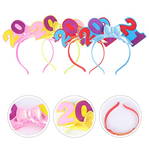 KESYOO 4 PeÃ§as de Fibra Ã“tica Aro de CabeÃ§a Iluminar 2021 Tiara Suprimentos para Festas 2021 Coca