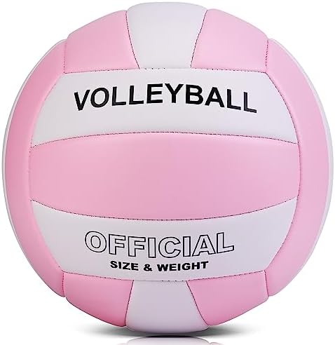 EVZOM Super Soft Volleyball Beach Volleyball Official Size 5 for Outdoor/Indoor/Pool/Gym/Training Premium Volleyball Equipment Durability Stability Sports Ball