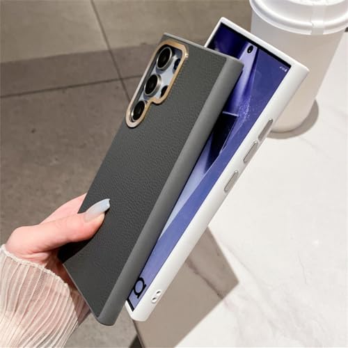 Étui en cuir gris Samsung S24 Ultra idéal pour vos déplacements professionnels - 3