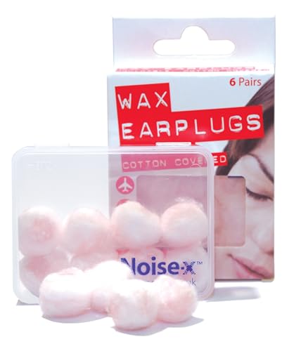 Noise-X Earplugs Wax Cotton 6Pr