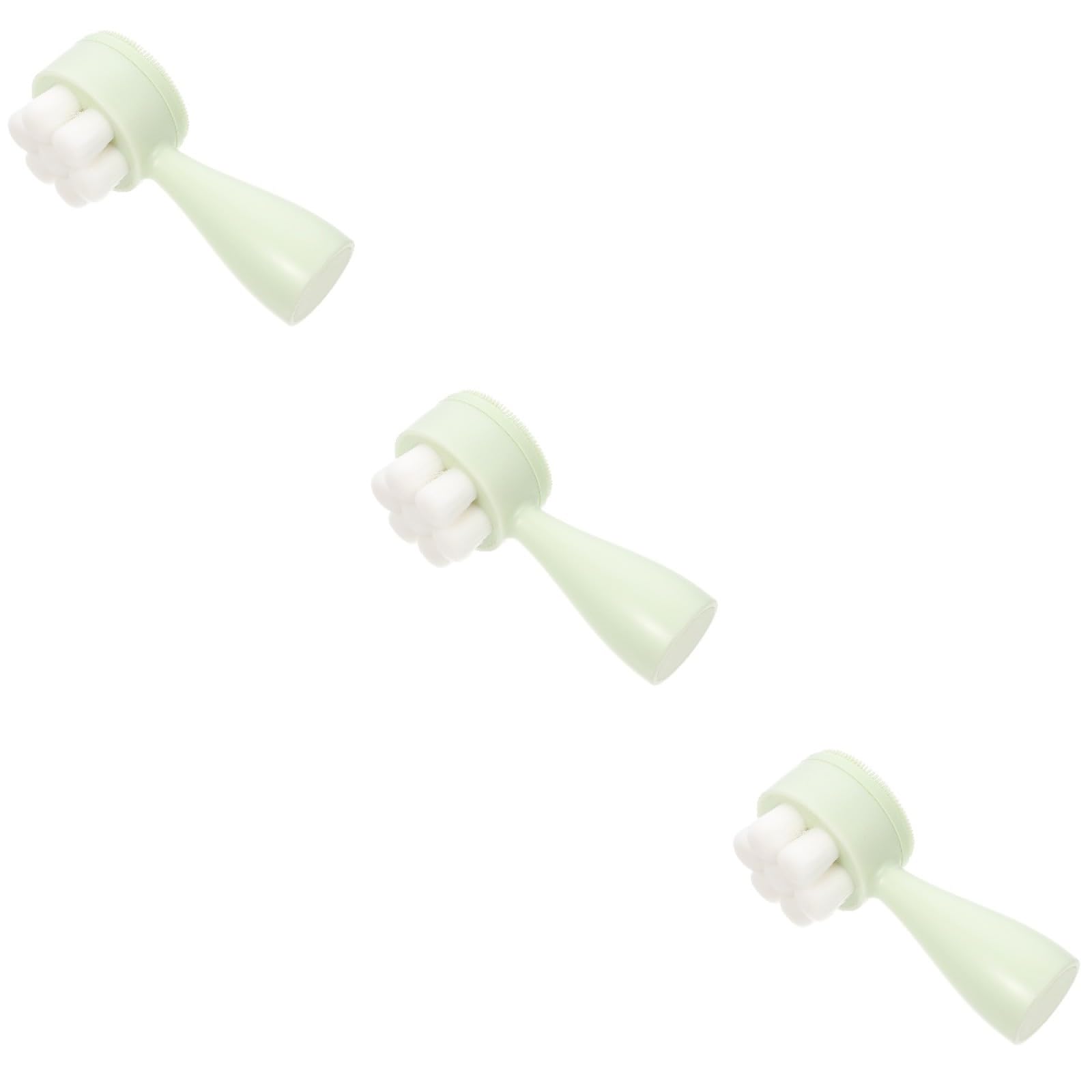 FRCOLOR Cepillo Facial De Limpieza Profunda De 3 Piezas Cepillo De Limpieza Facial Doble Para Todas Las Edades.