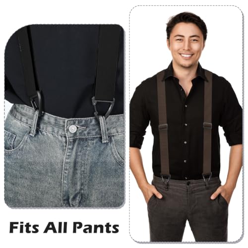 Image of Janmercy 2 Pcs Hidden Suspenders for Men, 1.5 inch