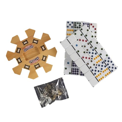 Front Porch Classics 53303 Mexican Train Domino Set In Wooden Collector Box From Front Porch Classics thumb #6