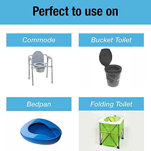 Tilcare Commode Bedpan Voeringen met Super Absorberende Kompres, 50 Stuks - Voor Bedpannen, Draagbare Toiletten & Toiletstoelen - Wegwerp Voeringen voor het Ziekenhuis, Thuis - Absorbeert tot 1000ml - Image 8