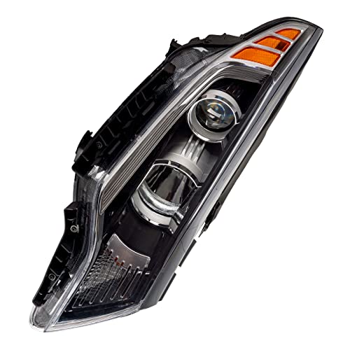 ZonCar Headlight Assembly for 2016-2018 Kia Optima – OE Replacement, Black Housing, Clear Reflector, Passenger Side