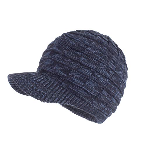 LANGZHEN Unisex Winter Hats with Visor Warm Ski Hat Stylish Knitted Hat for Men and...