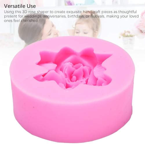 Molde de silicona 3D para flores con forma de rosa miniatura 3