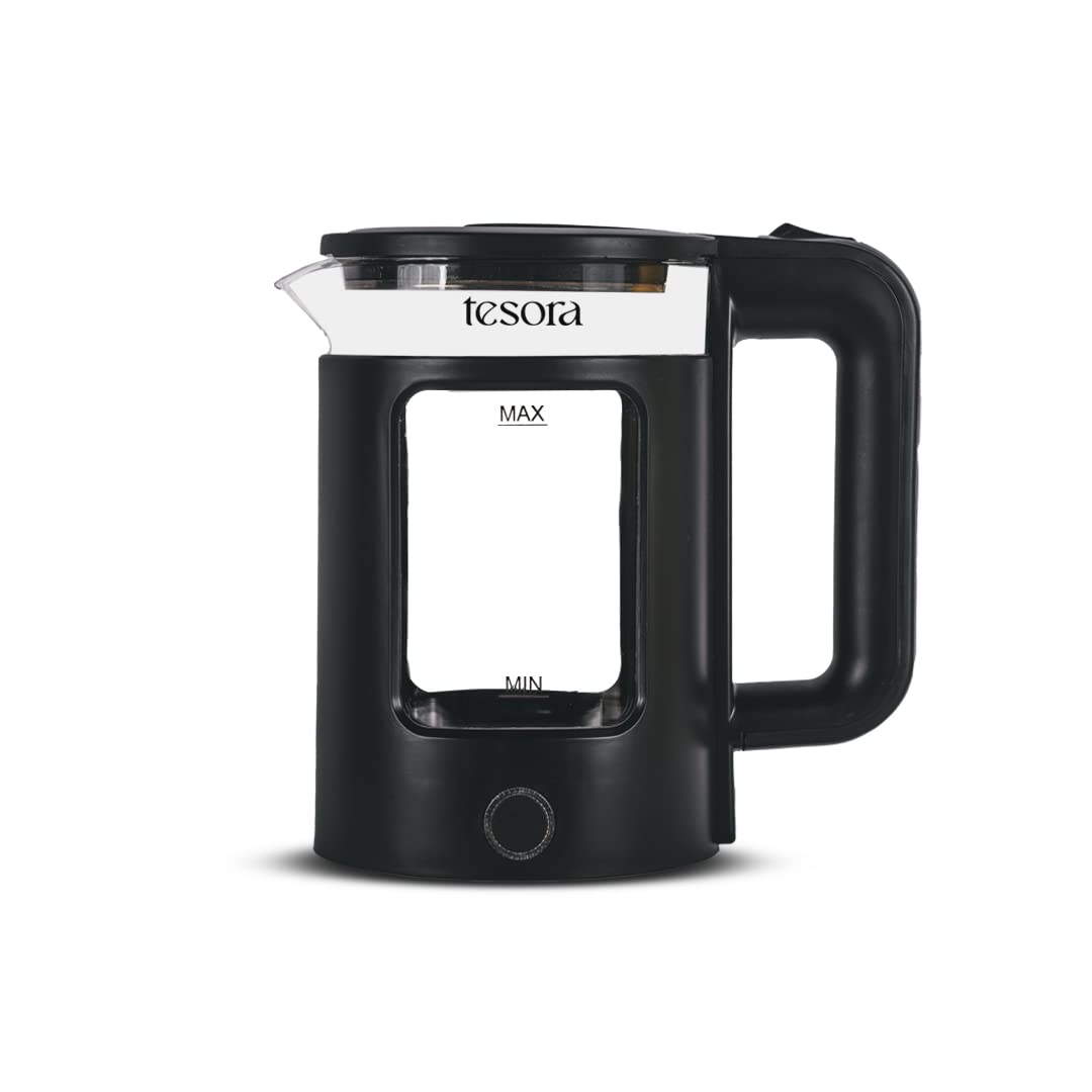Tesora Electric Glass Kettle 1.5L Black