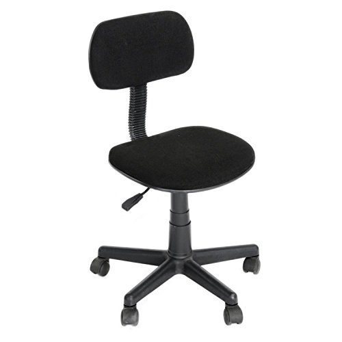 Sedia da ufficio LINDA, Design Retrò, in Tessuto colore Nero