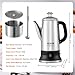 VEVOR 12-Cup Electric Percolator Coffee Pot, 304 Stainless Steel Body Coffee Percolator with Keep Warm Function & Heat-Resistant Handle, Classic Coffee Maker, Quick Brew & Easy-Pour Spout, Silver