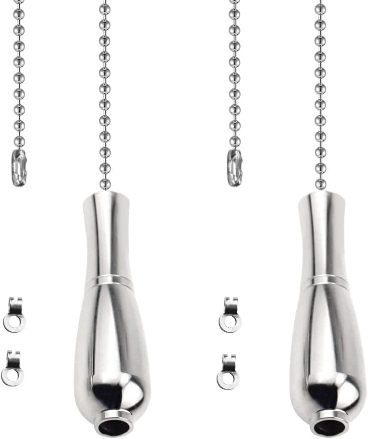 White Hinge Large Chrome Cord Pull Weight - Bathroom/Toilet Hanging ...