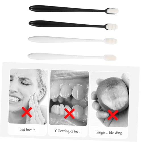 Veemoon 20 Stück Weiche Kunststoff-zahnbürsten für Empfindliches Zahnfleisch Ergonomisch Geformt mit Wellen Flachborsten Manuelle Präzisionsreinigung für Zuhause Reisen Camping und – Bild 4