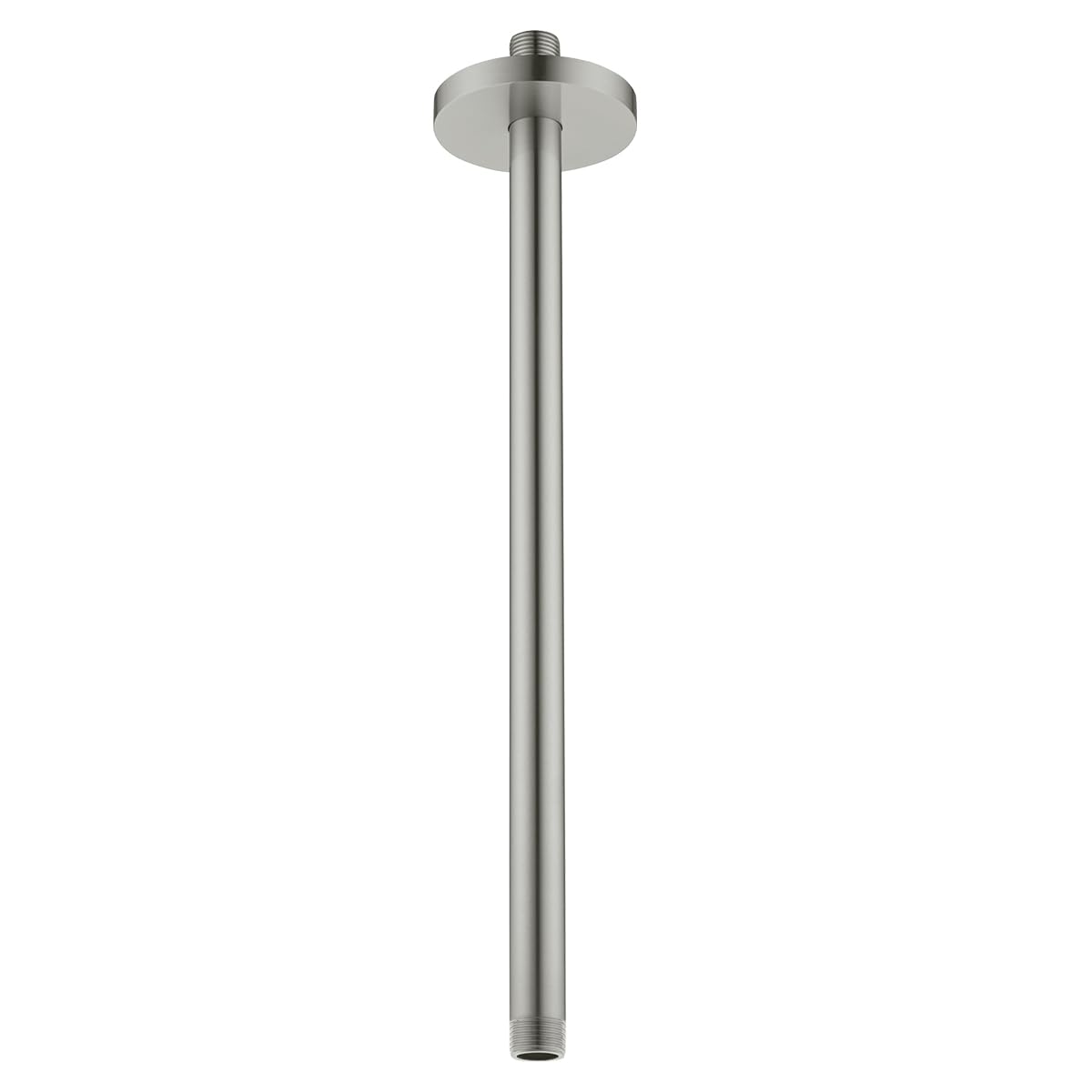 RANDOM Brushed Nickel Shower Arm with Flange 16 Inches Ceiling Mount Shower Head Extension Straight Arm Ceiling-Mounted For Fixed Shower Head.RD-91038-16BN — image 1