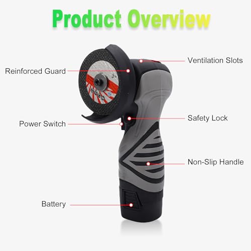 Mini amoladora angular inalámbrica de 15000 RPM para pulir y cortar con alta precisión 8