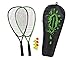 Schildkröt Speed-Badminton Set, 2 handliche Aluminium-Rackets, Länge 54,5cm, 3 windstabile Bälle, perfekt geeignet für ein windstabiles und schnelles Federball, wertige Tasche, grün-schwarz, 970905