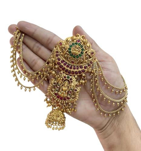 Image of KGR Splash Gold Plated 2layer Jada Billai With 3layer Gold Maatil For Hair(KRPA037506)