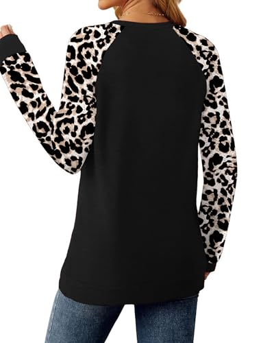Image of Saloogoe Tunic Sweatshirts for Women Crewneck Lightweight Sweaters Raglan Long Sleeve Shirts Fall Fashion Tops 2026