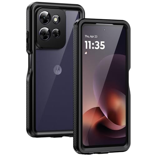 Lanhiem for Moto G Power 2026 Case, IP68 Waterproof Dustproof Shockproof Case with Built-in Screen Protector, Full Body Underwater Protective Cover for Moto G Power 2026, Black